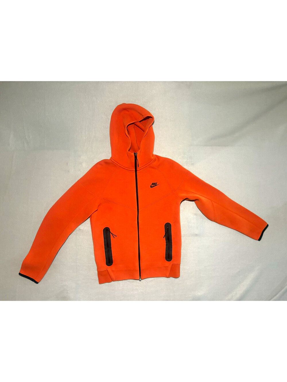Nike Tech Fleece Windrunner Full-Zip Hoodie Orange size small